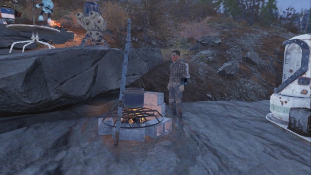 Fallout 76 Cooking Station at C.A.M.P.