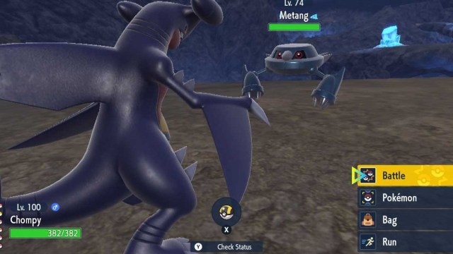 Metang Battle in Pokemon Scarlet and Violet DLC