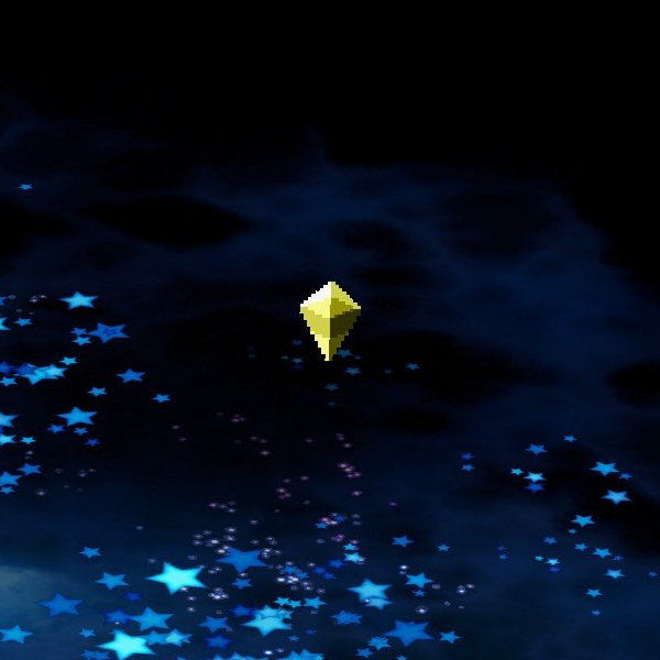 A screenshot of the Earth Crystal in Super Mario RPG.