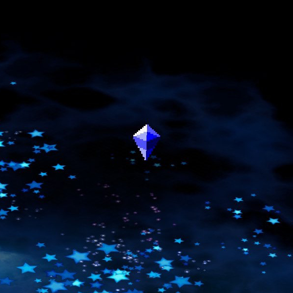 A screenshot of the Water Crystal in Super Mario RPG.