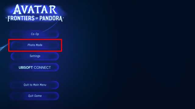 Avatar Frontiers of Pandora photo mode menu