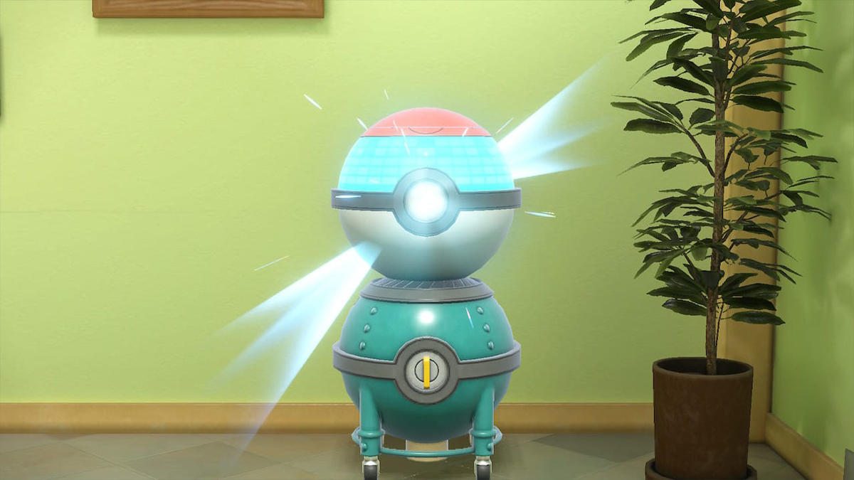 The Poke Ball shaped item printer in Pokemon Scarlet and Violet's Indigo Disk DLC