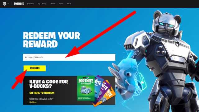 How to redeem codes in Fortnite