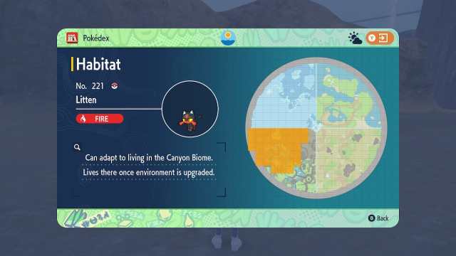 Pokemon Indigo Disk Canyon Biome