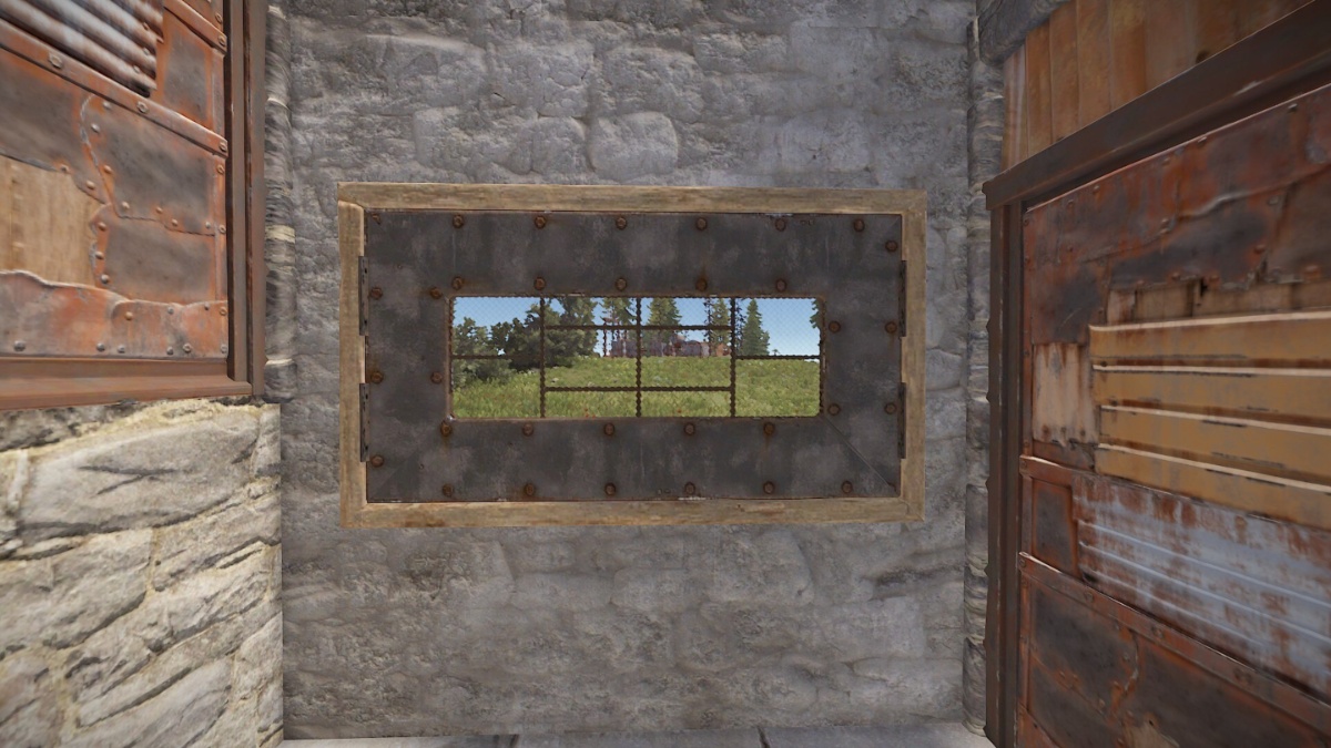 Rust Reinforced Glass Window