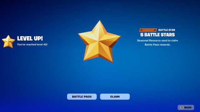 LEGO Fortnite battle pass level reward