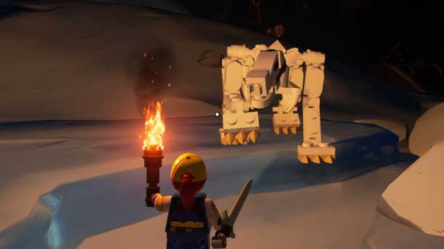 LEGO Fortnite bone wolf in frost cave for cursed bone