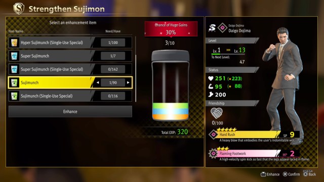 A Like a Dragon: Infinite Wealth screenshot of a Sujimunch shake being made for Sujimon Dojima.