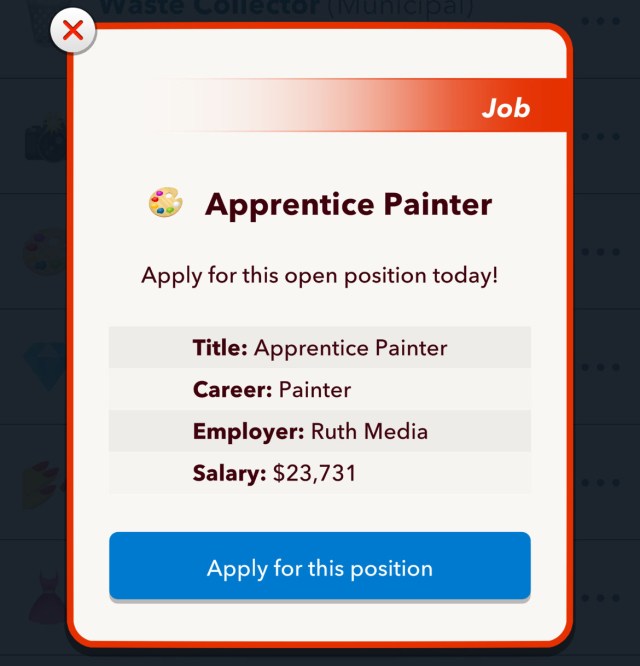 Bitlife Painter Apprentice