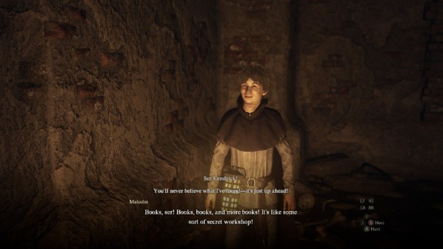 Malcolm disclosing some important information in Dragon's Dogma 2