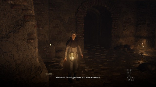 Malcolm in the Gracious Hand vaults in Dragon's Dogma 2