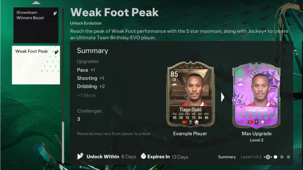 EA FC 24 Weak Foot Peak Evolution