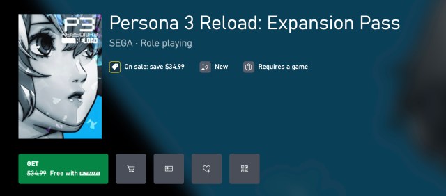 Persona 3 Reload Expansion Pass Xbox Claim