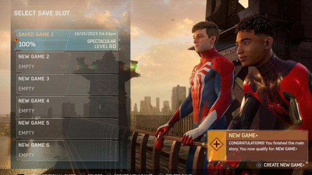 Spider-Man 2 New Game Plus