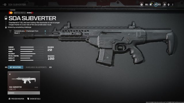 MW3 SOA Subverter stats