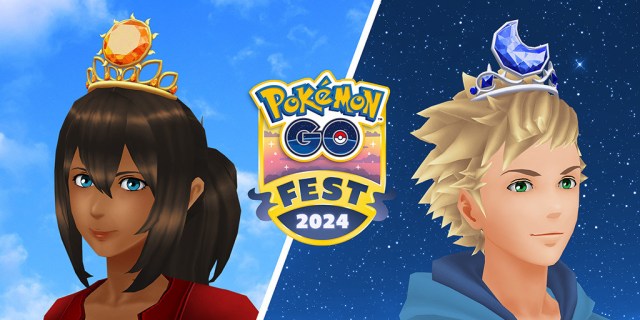 An image of the Pokemon GO Fest 2024: Global avatar item Sun Crown and Moon Crown.