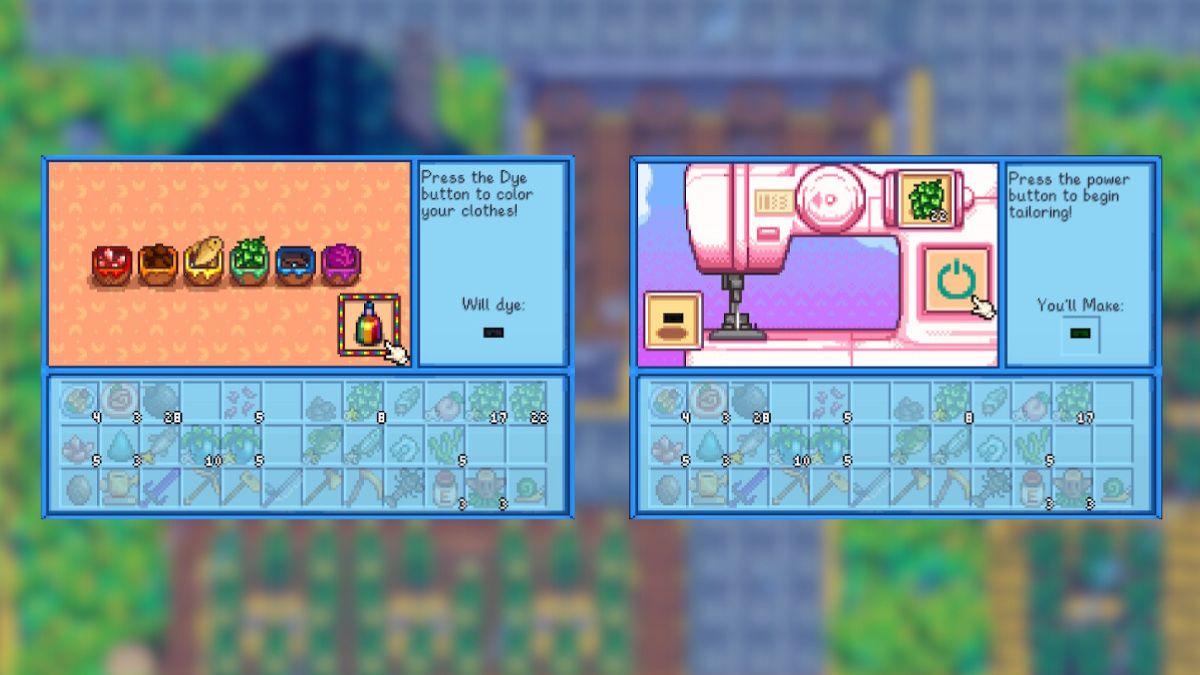 Stardew Valley Dyeing Items