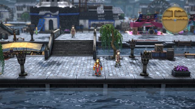 An Eiyuden Chronicle: Hundred Heroes screenshot of Huang's location in Hishahn.