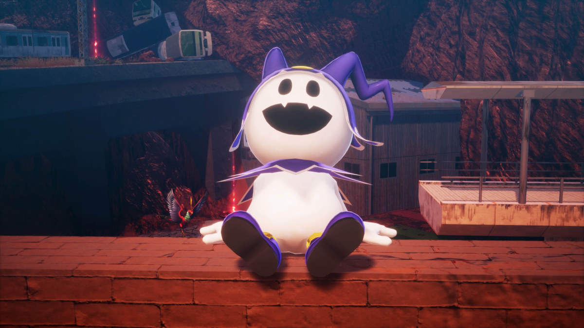 A Shin Megami Tensei V: Vengeance screenshot of Jack Frost sitting in the Demon Haunt.