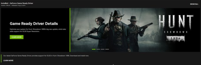 Hunt Showdown 1896 NVIDIA Drivers